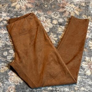 Brown Suede Leggings